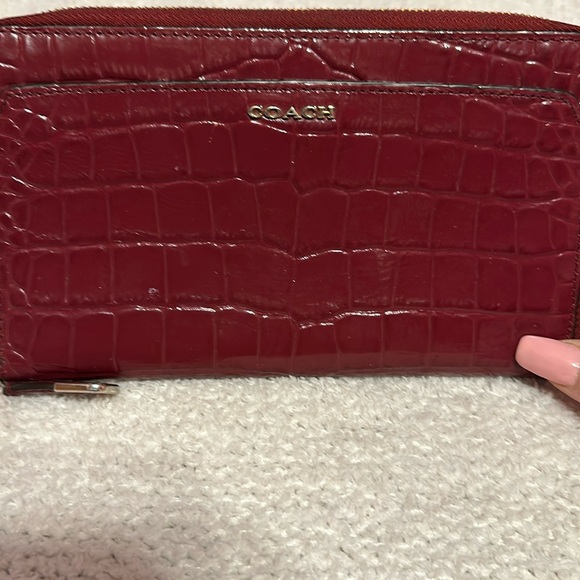 Coach Handbags - Red used once Coach wallet